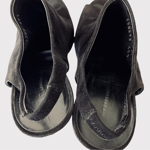 GUCCI BLACK SUEDE SLINGBACK OPEN TOE PUMPS - Picture 6 of 16